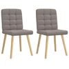 vidaXL Eetkamerstoelen draaibaar 2 st stof taupe