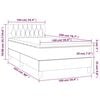 vidaXL Boxspring met matras fluweel zwart 100x200 cm