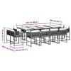 vidaXL 13-delige Tuinset met kussens poly rattan zwart