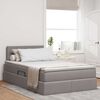 vidaXL Opbergbed met LED met matras met LED Taupe 120 x 190 cm Stof