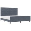 vidaXL Boxspringbed met hoofdeinde Donkergrijs 180 x 200 cm Fluweel
