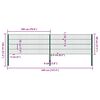 vidaXL Schuttingpaneel met palen ijzer 349x80 cm groen