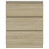 vidaXL Dressoir 60x35x76 cm bewerkt hout sonoma eikenkleurig