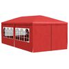 vidaXL Partytent met Wand Rood 600 x 300 x 255 cm PE en staal