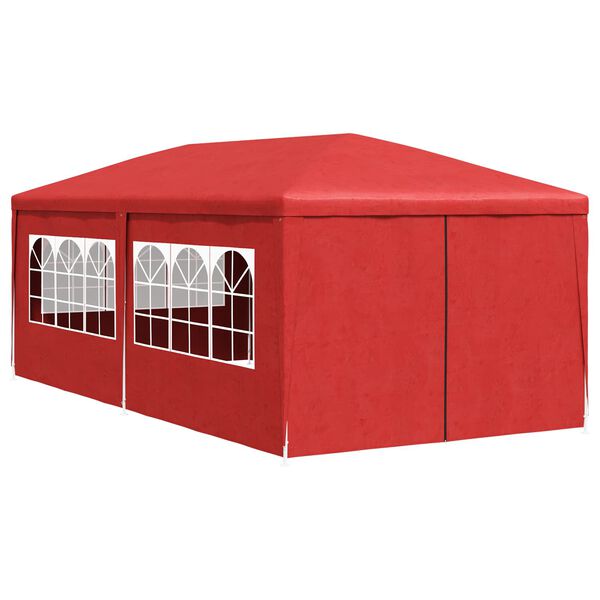vidaXL Partytent met Wand Rood 600 x 300 x 255 cm PE en staal
