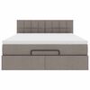vidaXL Bed met matras 140x190 cm stof taupe