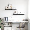 vidaXL Wandschappen zwevend 2 st 90x23,5x3,8 cm MDF hoogglans zwart