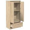 vidaXL Kast met lade 55,5x34x119,5 cm spaanplaat sonoma eikenkleurig