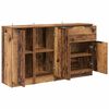 vidaXL Dressoir met lade 3 pcs Oud Hout Bewerkt hout