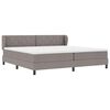 vidaXL Boxspringbed met matras met hoofdeinde Taupe 200 x 200 cm Stof