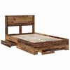 vidaXL Bedframe met hoofdeinde Oudhout 120 x 190 cm Bewerkt hout