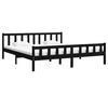 vidaXL Bedframe massief hout zwart 160x200 cm
