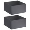 vidaXL Plantenbak 2 st Antraciet 100 x 100 x 40 cm Koudgewalst staal