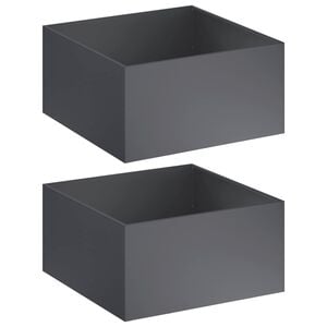 vidaXL Plantenbak 2 st Antraciet 100 x 100 x 40 cm Koudgewalst staal