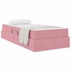 vidaXL Opbergbed met matras met matras Roze 100 x 200 cm Fluweel