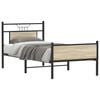 vidaXL Bedframe zonder matras hout sonoma eikenkleurig 75x190 cm