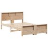 vidaXL Bedframe met hoofdeinde Bruin 140 x 190 cm Bewerkt hout
