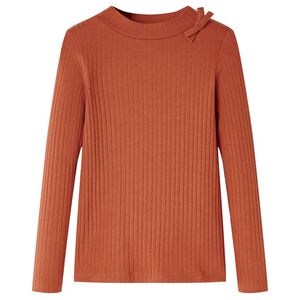 vidaXL Kindershirt met lange mouwen 104 cognackleurig