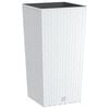 vidaXL Plantenbak met uitneembare bak rattan-look 11/26,5 L PP wit