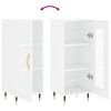 vidaXL Dressoir 34,5x34x90 cm bewerkt hout hoogglans wit