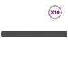 vidaXL Gazonrand 10 st 10 x 103 cm Staal Antraciet