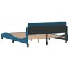 vidaXL Bedframe met hoofdeinde "Dover" fluweel blauw 160x200 cm