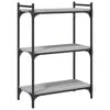vidaXL Boekenkast 3-laags 60x30x86 cm bewerkt hout grijs sonoma eiken