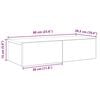vidaXL Wandschap met lades 60x26,5x15 cm bewerkt hout grijs sonoma