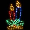 vidaXL Kerstfiguren kaarsen met 144 LED's 3 st 70x42 cm