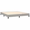 vidaXL Boxspring met matras en LED stof lichtgrijs 180x200 cm