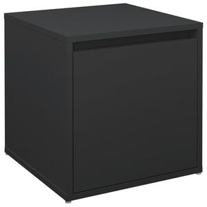 vidaXL Opbergbox met lade 40,5x40x40 cm bewerkt hout zwart