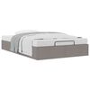 vidaXL Bedframe zonder matras 120x200 cm stof taupe
