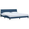 vidaXL Bedframe zonder matras "Hanko" stof blauw 200x200 cm