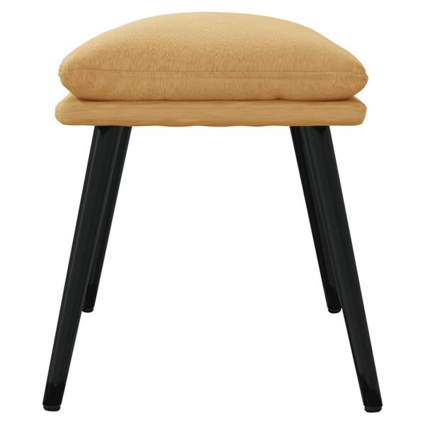 vidaXL Voetenbank 45x30x35 cm microvezelstof cr&egrave;mekleurig