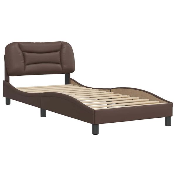vidaXL Bedframe zonder matras "Hvar" kunstleer bruin 80x200 cm