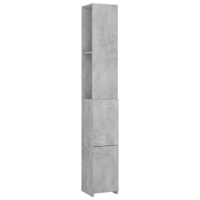 vidaXL Badkamerkast 25x26,5x170 cm bewerkt hout betongrijs