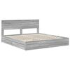 vidaXL Opslag bed met lade Grijs Sonoma 180 x 200 cm Bewerkt hout