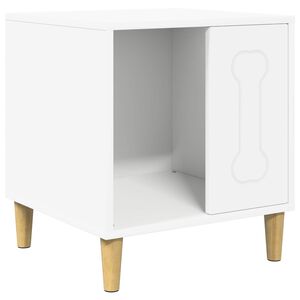 vidaXL Hondenhuis Wit 44 x 42 x 49 cm Bewerkt hout
