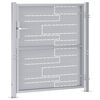 vidaXL Tuinpoort met slot Zilver 96 x 100 cm Roestvrij staal