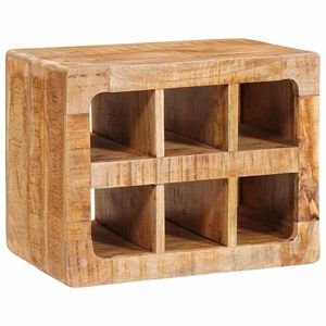 vidaXL Wijnrek met opslag Bruin 44 x 30 x 35 cm Massief Mango Hout