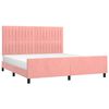 vidaXL Bedframe met hoofdeinde fluweel roze 160x200 cm