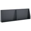vidaXL Keerwand 2 st 60 x 12 x 40 cm Staal Antraciet