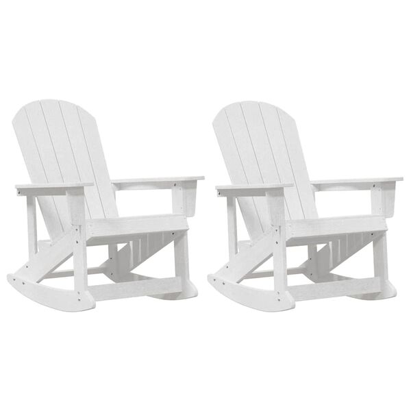 vidaXL Adirondack Schommeltjes 2 pcs Wit HDPE
