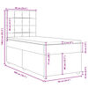 vidaXL Boxspring met matras stof donkergrijs 90x200 cm