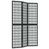 vidaXL Kamerscherm inklapbaar 3 panelen Japanse stijl 120x170 cm zwart