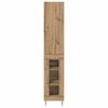 vidaXL Hoge kast 2 pcs Artisan Eiken Bewerkt hout