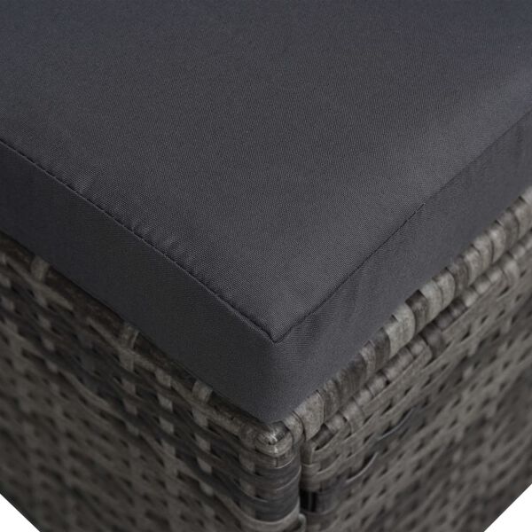 vidaXL 9-delige Loungeset met luifel poly rattan antraciet