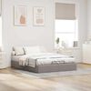 vidaXL Bedframe zonder matras 140x190 cm stof taupe