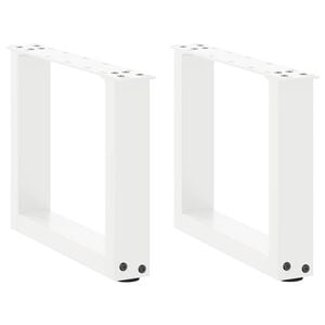 vidaXL Salontafelpoten 2 st U-vormig 30x(30-31) cm staal wit