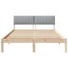 vidaXL Bedframe Bruin en lichtgrijs 140 x 190 cm Massief grenenhout